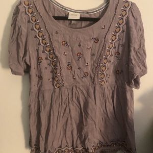 Tan blouse size large made by Knox rose, worn twice.